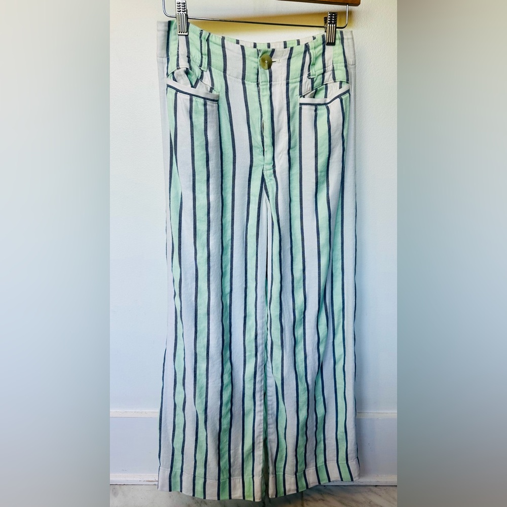 Maeve The Collette cropped striped pants. Women’s size 2.